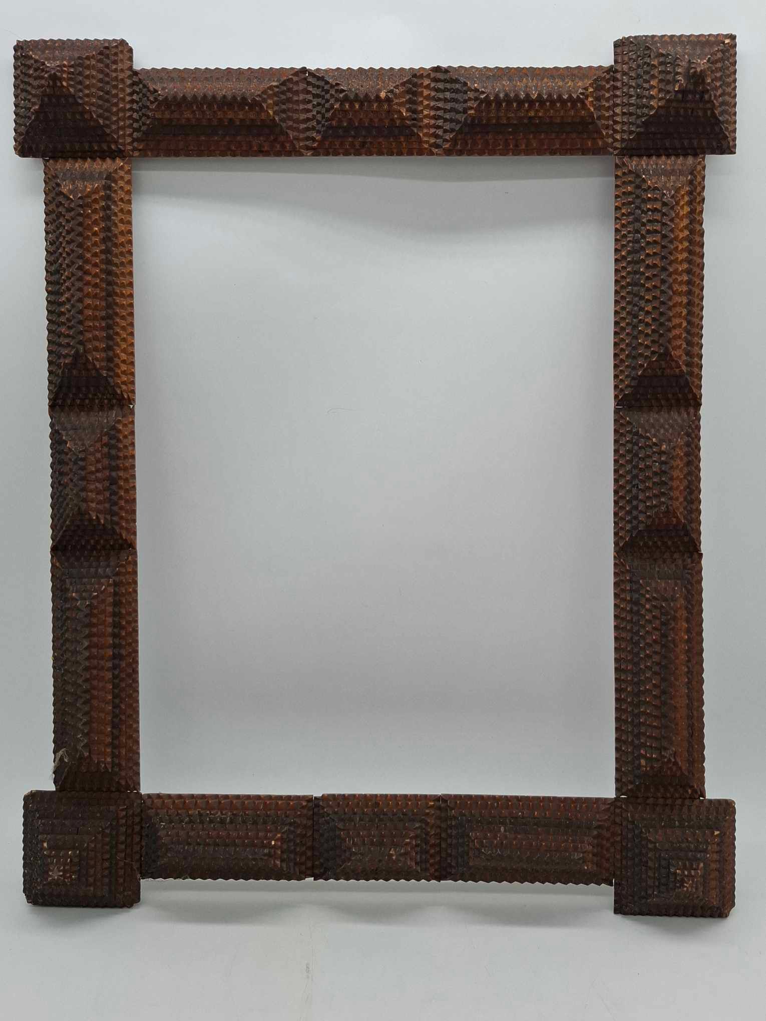 19th century Tramp Art Frame (1 of 4)