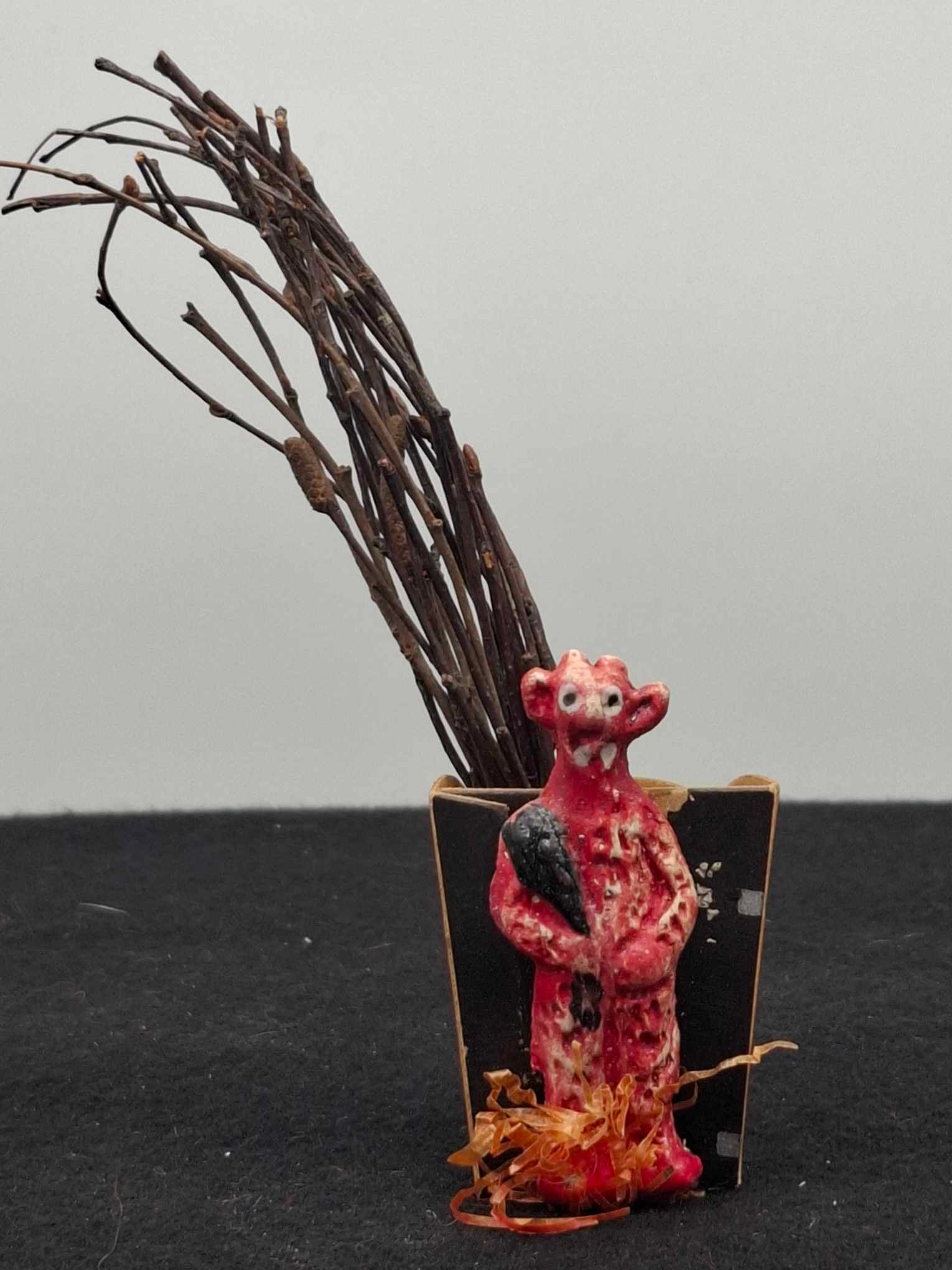 German Krampus Candy Container ~ Paper Mache (1 of 4)