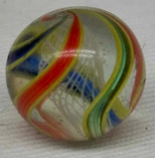 Antique German Handmade Marble ~ circa 1900: Very nice old German Handmade Marble, it is the last part of a one owner collection we are selling, please look at the photos, this is about 1 cm