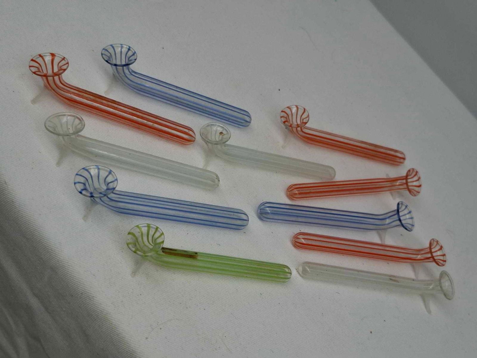 Fadenglas Knife Rest Flower Holders ~ Bimini Glass (1 of 4)