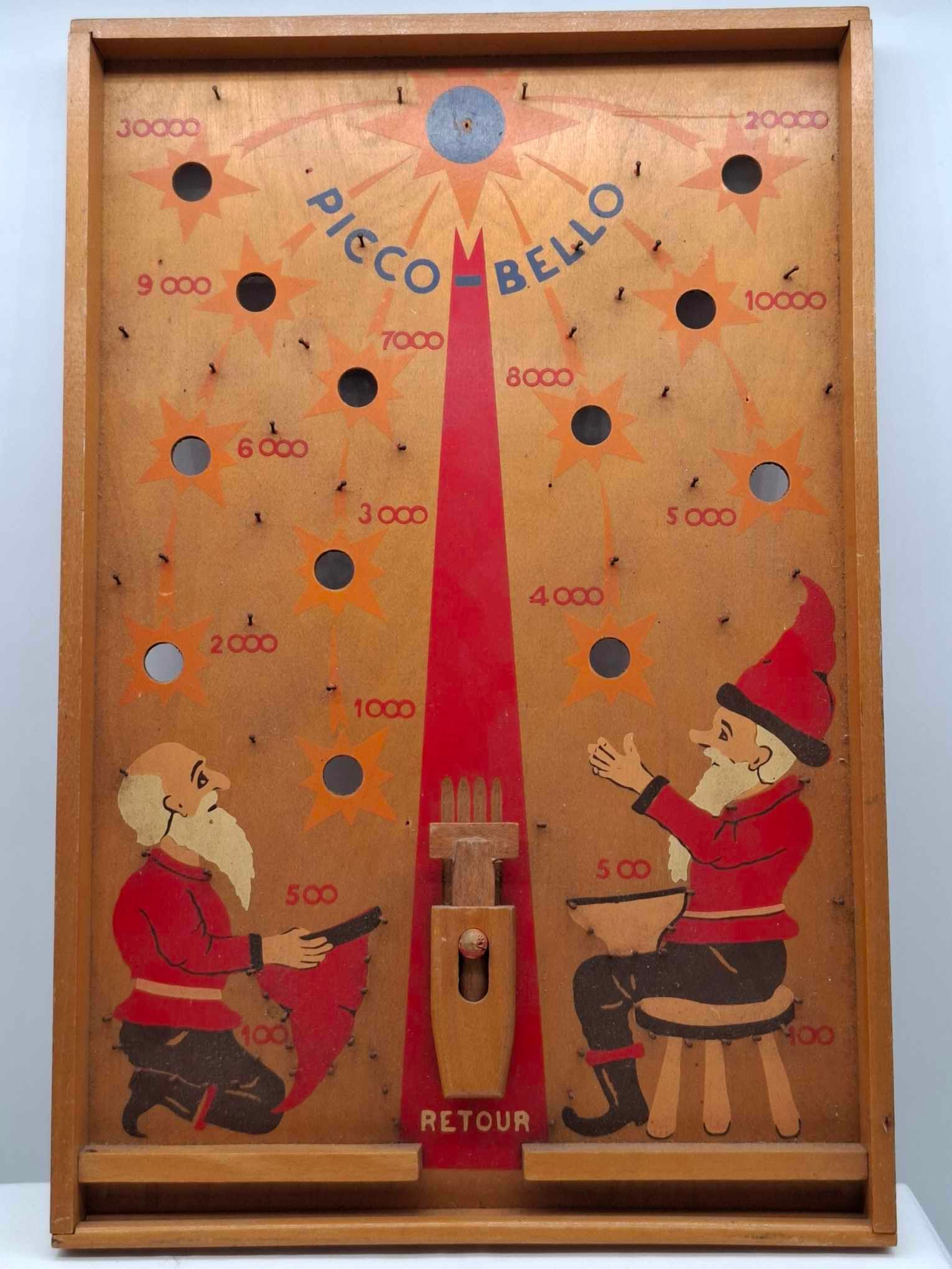 Bagatelle Marble Game ~ Painted Wood (1 of 4)