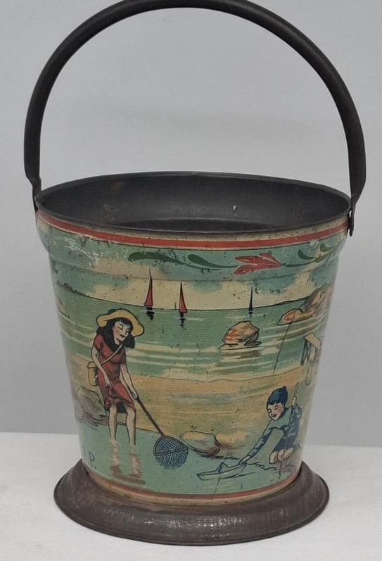 Early 20th Century Lithographed Tin Sand Pail – From Extensive European Collection (1 of 6)