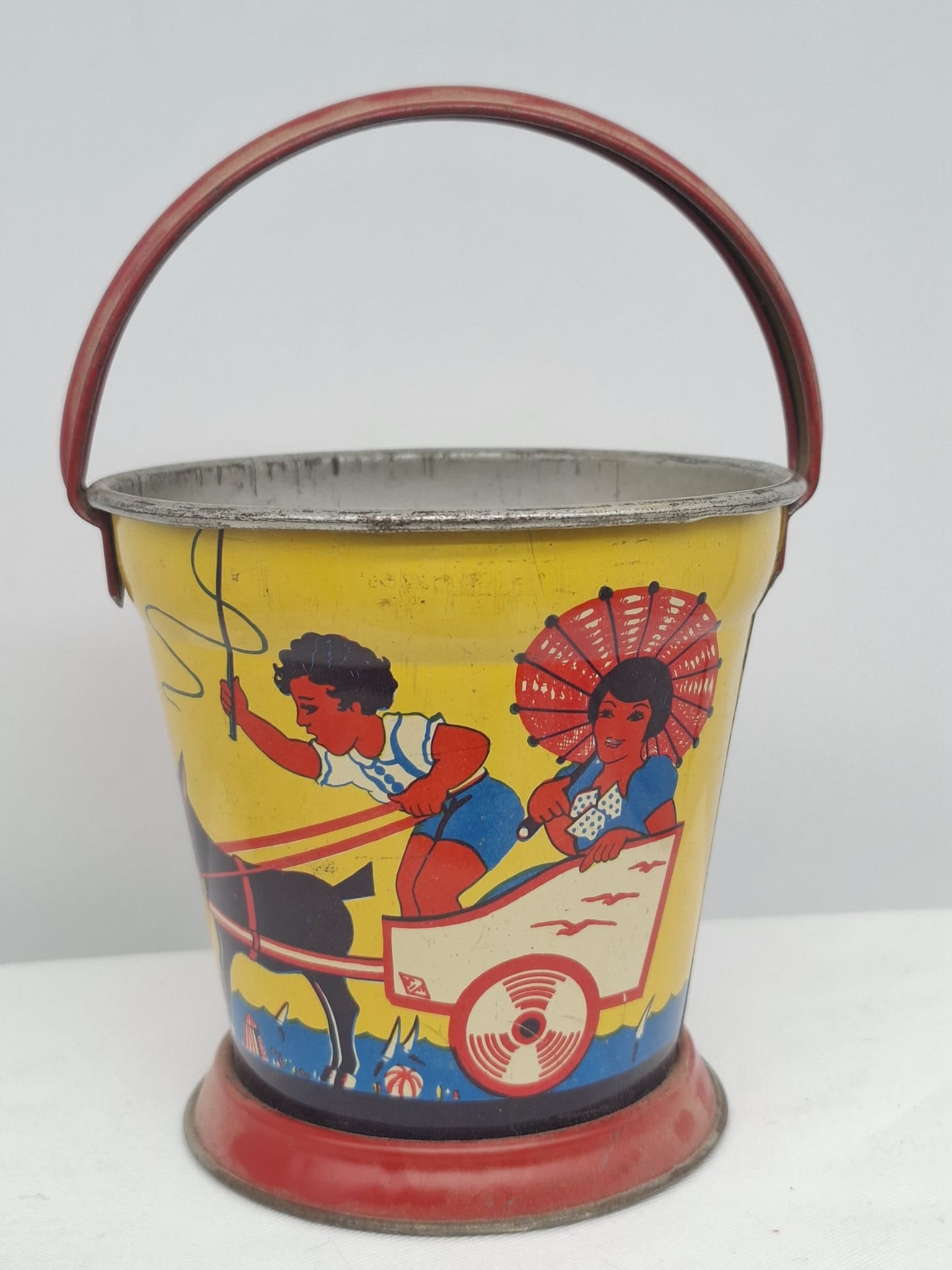 Early 20th Century Lithographed Tin Sand Pail – From Extensive European Collection (1 of 2)