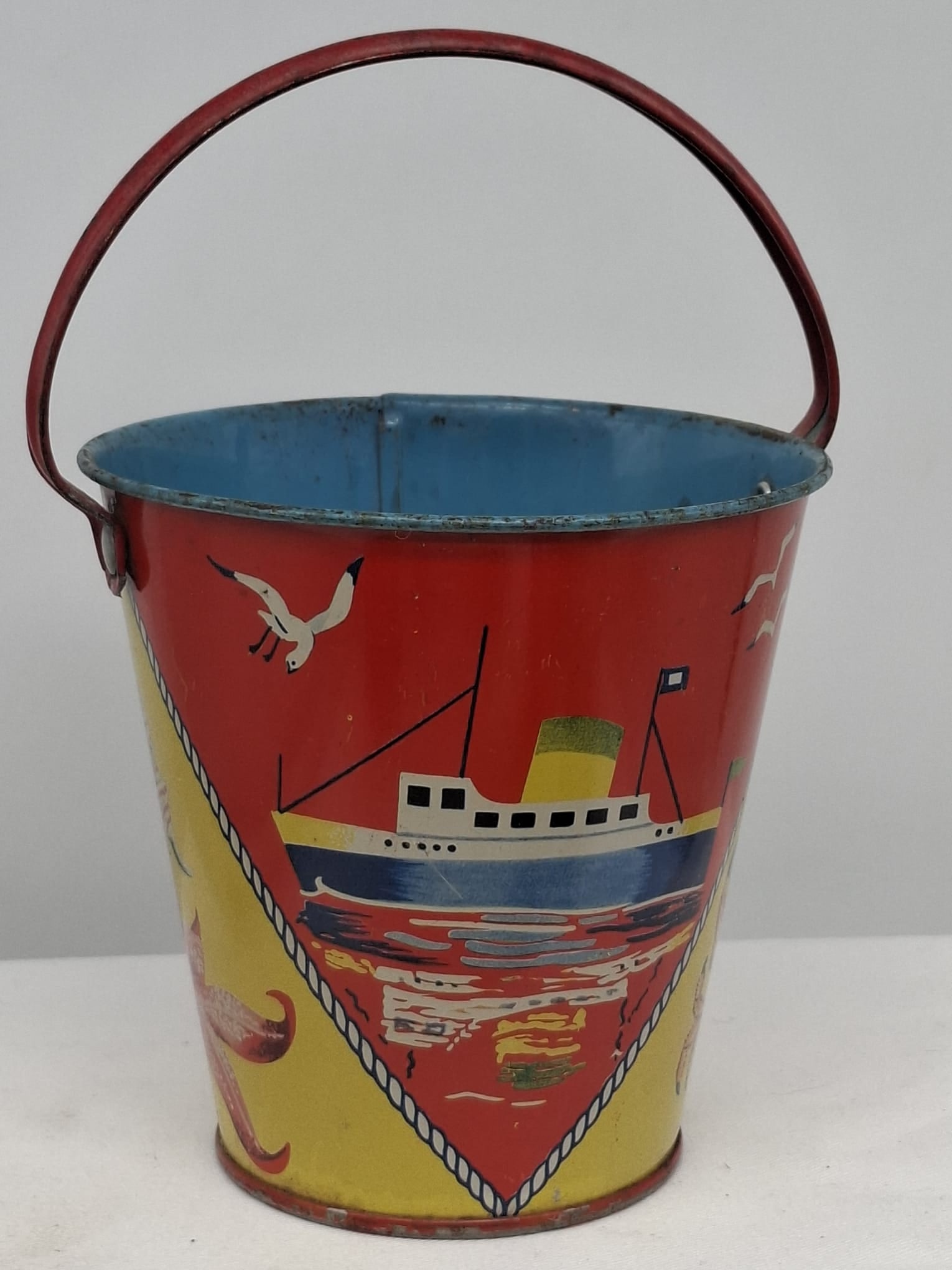 Early 20th Century Lithographed Tin Sand Pail – From Extensive European Collection (1 of 3)