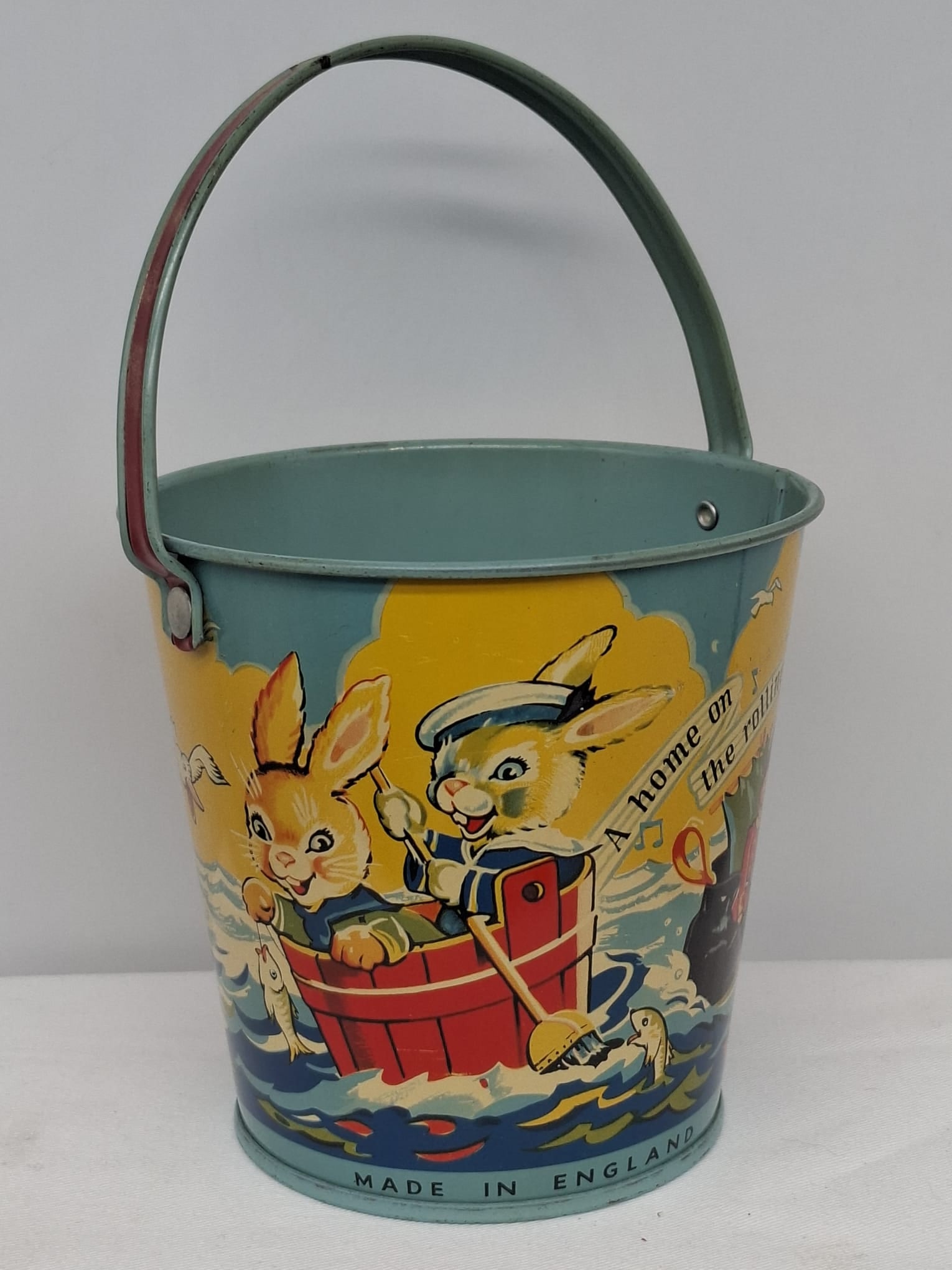 Early 20th Century Lithographed Tin Sand Pail – From Extensive European Collection (1 of 3)