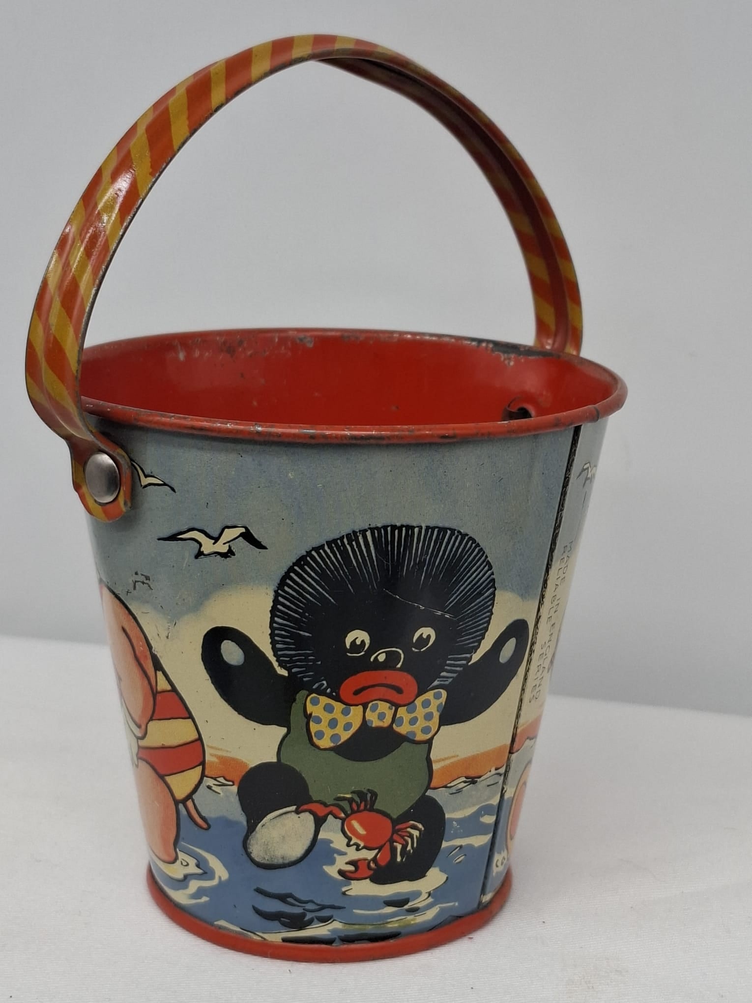 Early 20th Century Lithographed Tin Sand Pail – From Extensive European Collection (1 of 3)