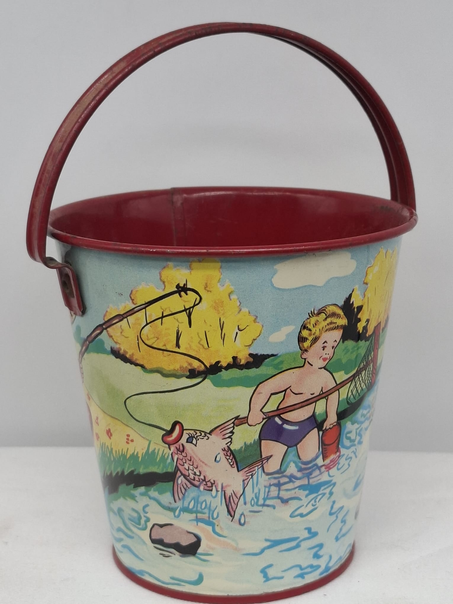 Early 20th Century Lithographed Tin Sand Pail – From Extensive European Collection (1 of 3)
