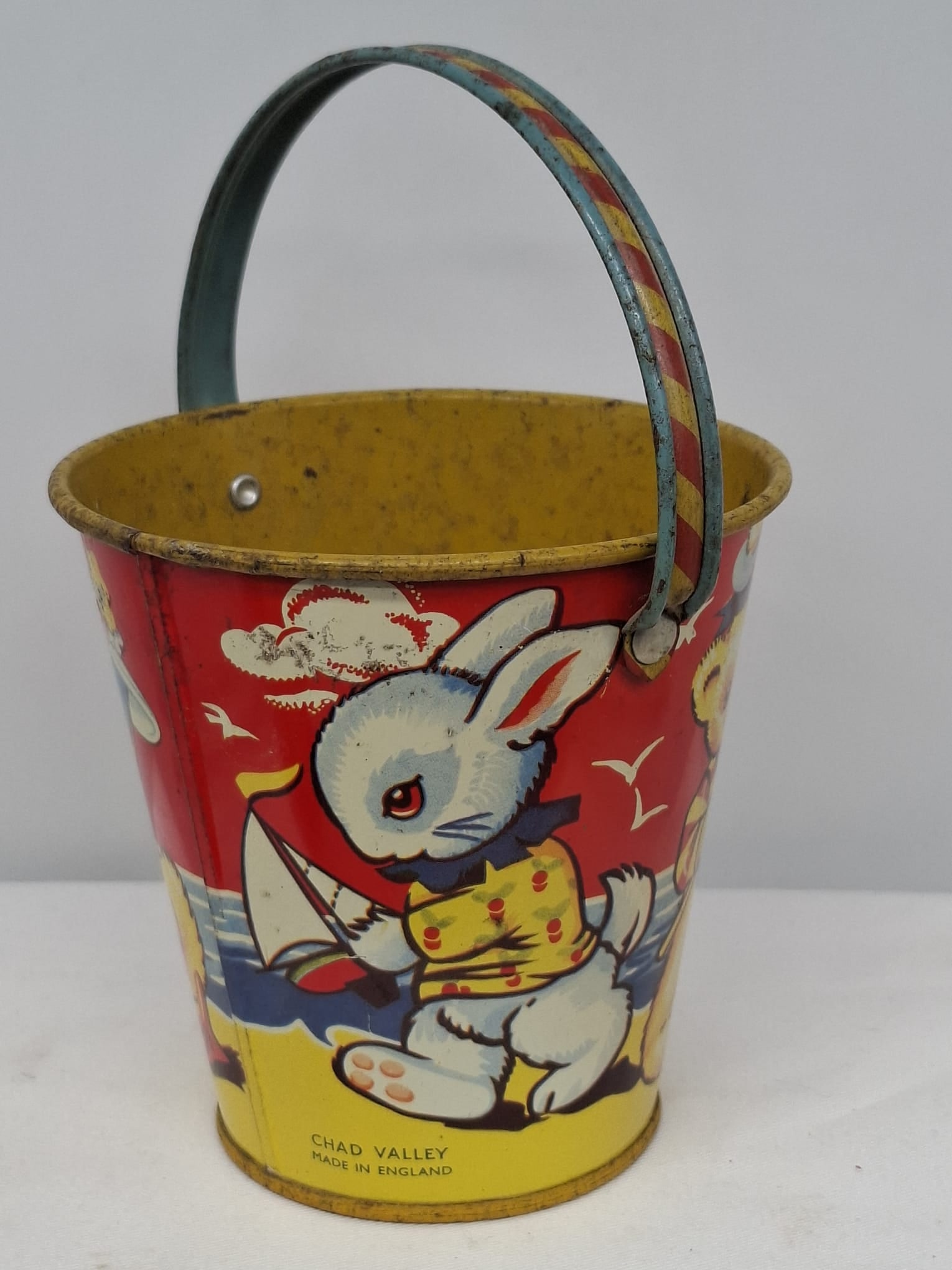 Early 20th Century Lithographed Tin Sand Pail – From Extensive European Collection (1 of 4)