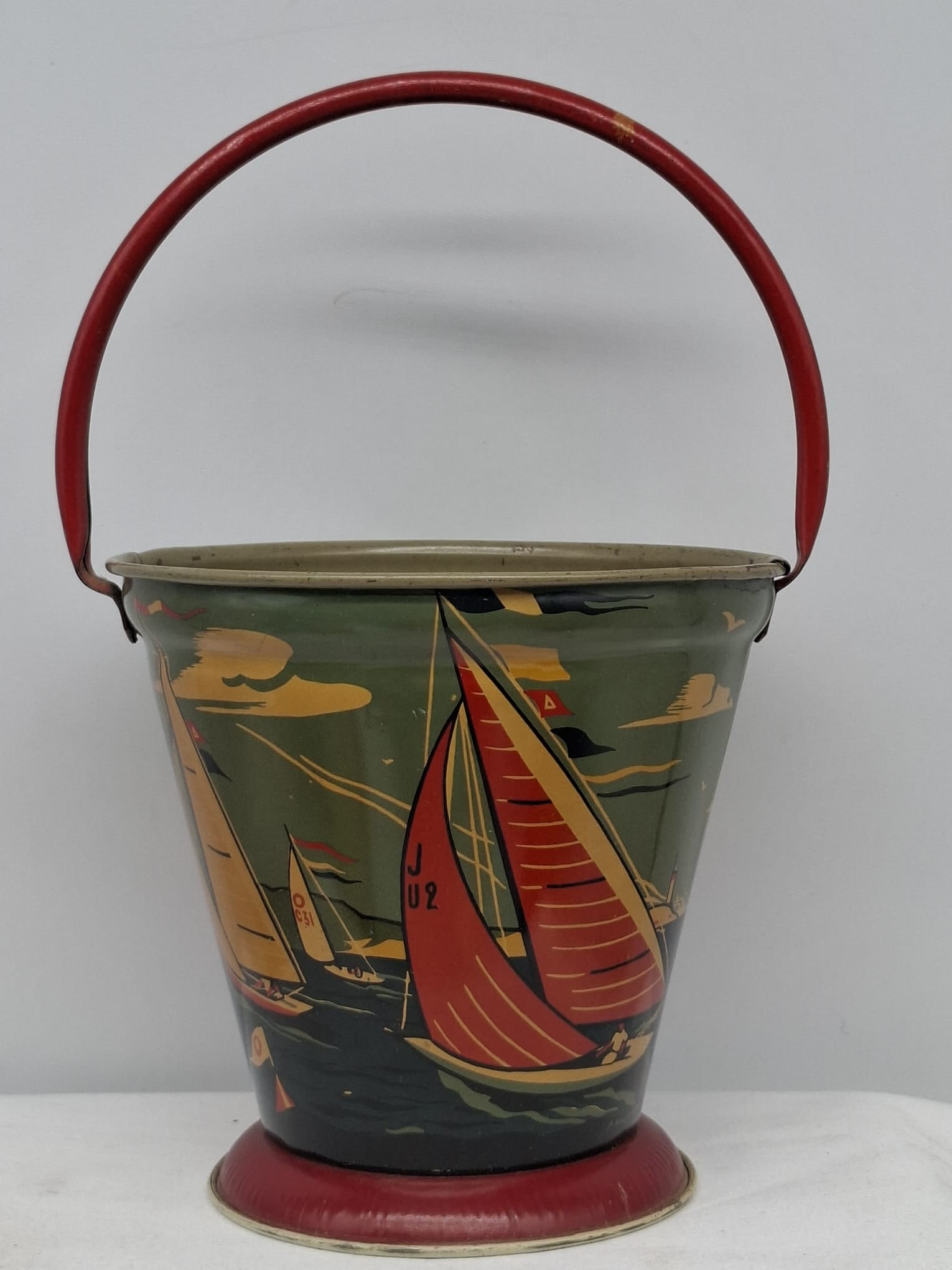 Early 20th Century Lithographed Tin Sand Pail – From Extensive European Collection (1 of 2)