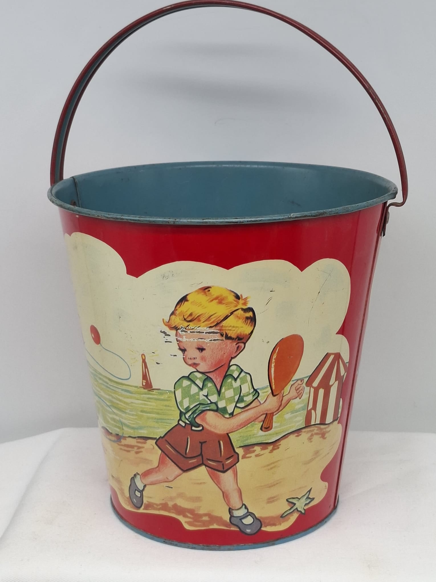 Early 20th Century Lithographed Tin Sand Pail – From Extensive European Collection (1 of 2)