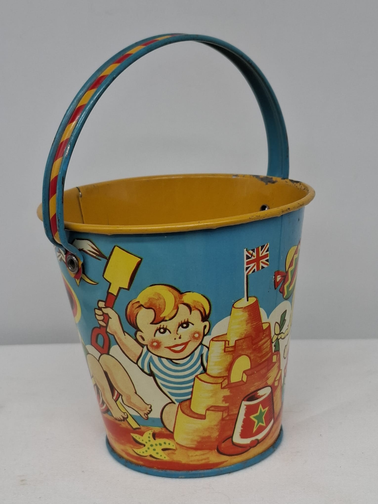 Early 20th Century Lithographed Tin Sand Pail – From Extensive European Collection (1 of 3)