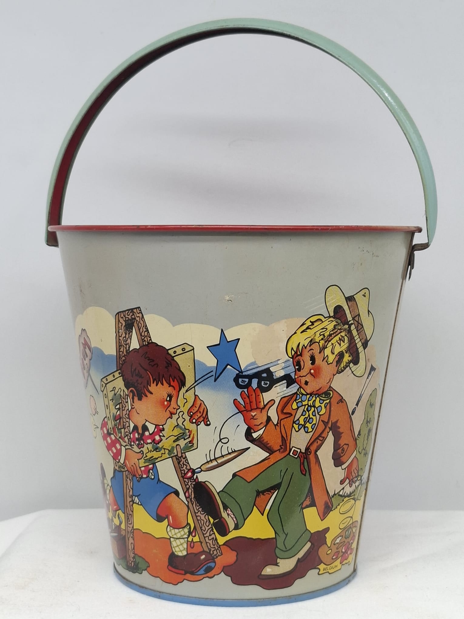 Early 20th Century Lithographed Tin Sand Pail – From Extensive European Collection (1 of 3)