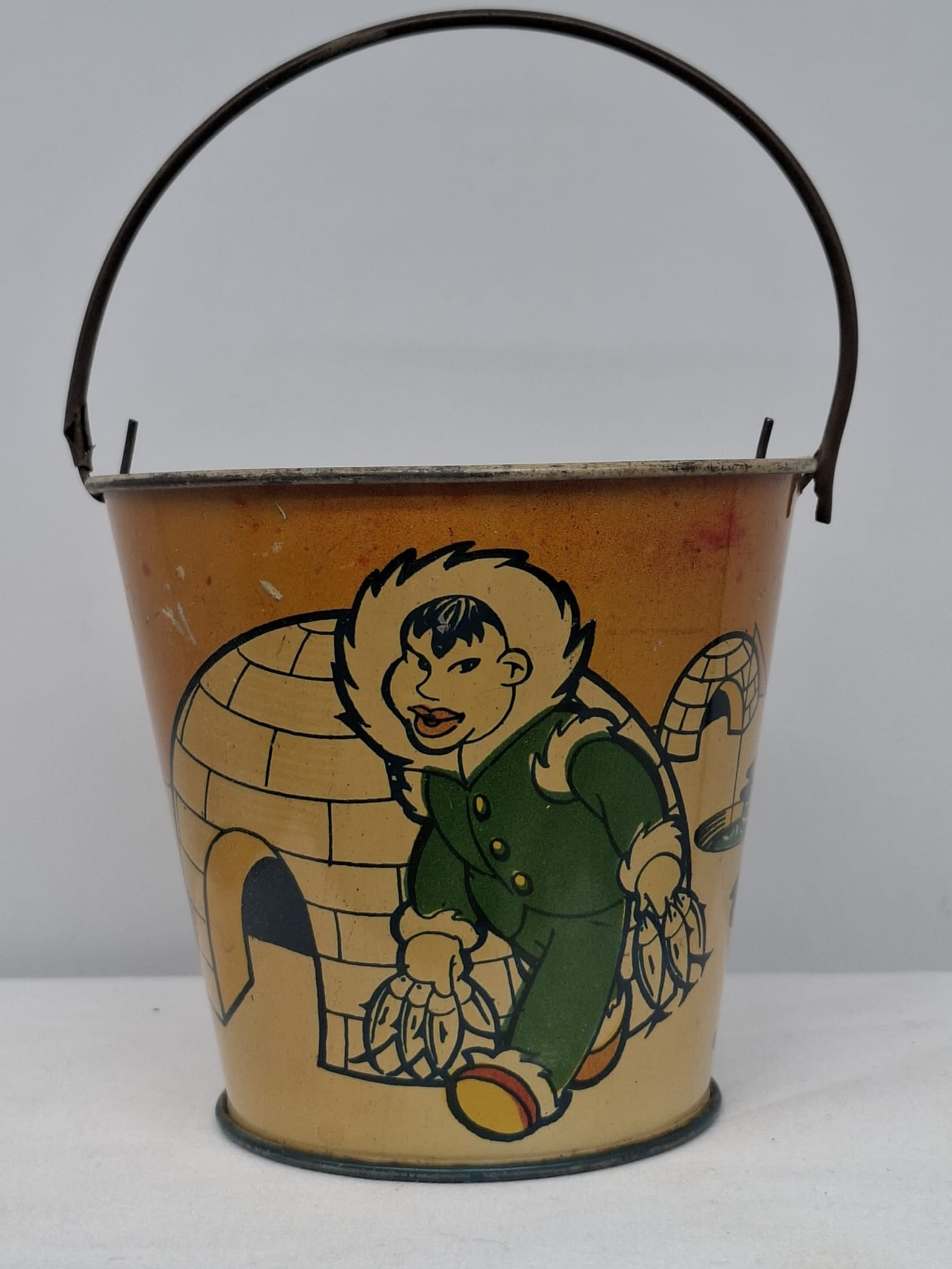 Early 20th Century Lithographed Tin Sand Pail – From Extensive European Collection (1 of 4)