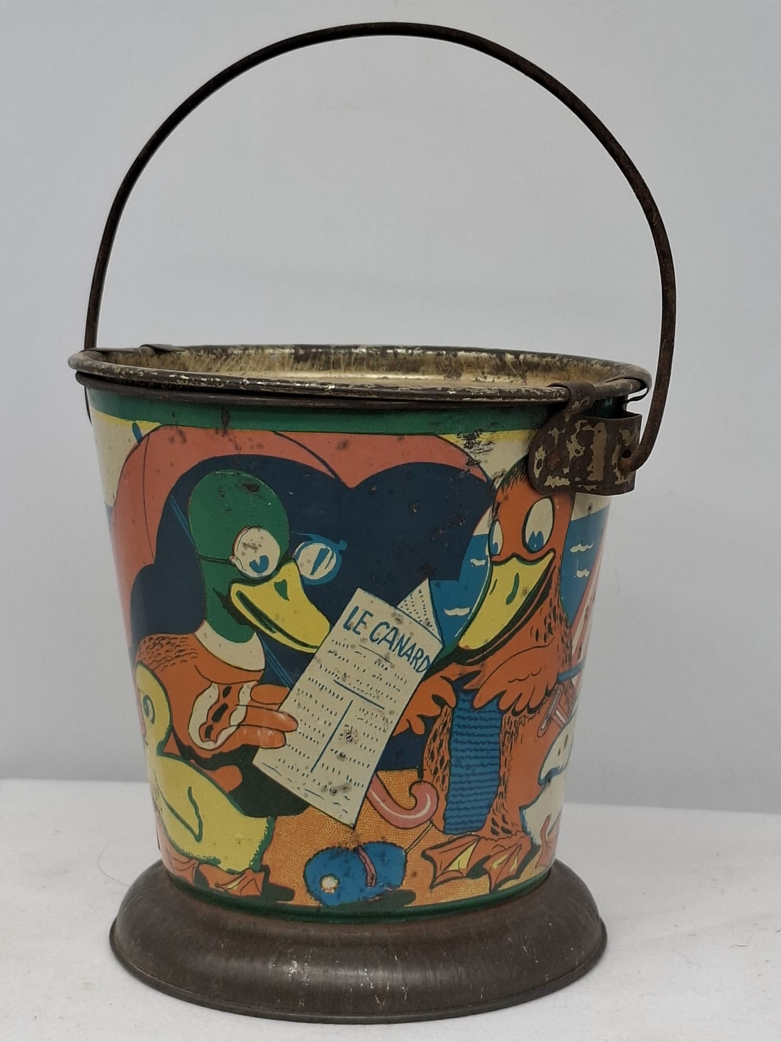 Early 20th Century Lithographed Tin Sand Pail – From Extensive European Collection (1 of 5)
