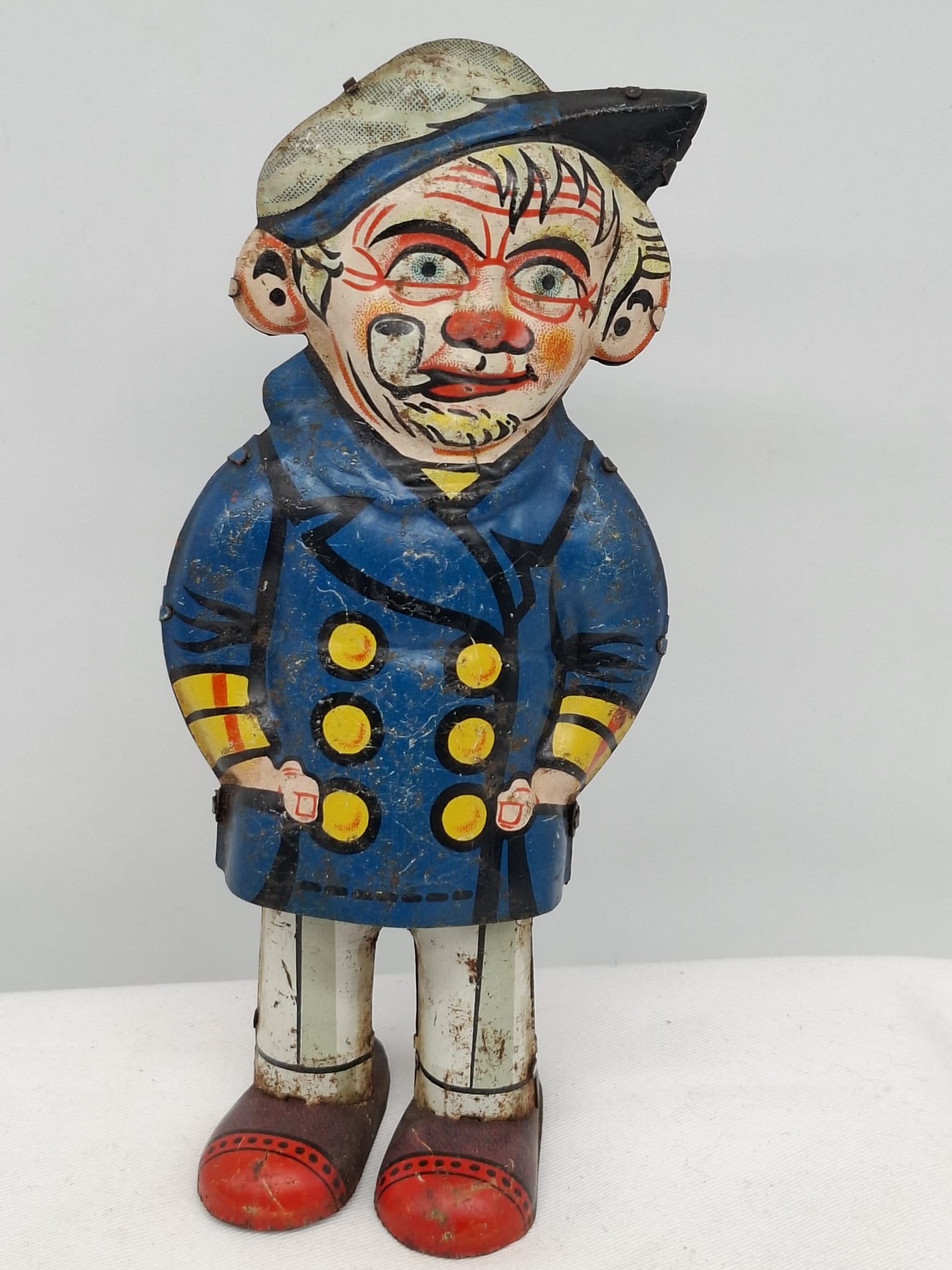 Vintage Tin Wind-Up Sailor Toy, Lithographed, Working, Unmarked, 1930s (1 of 3)