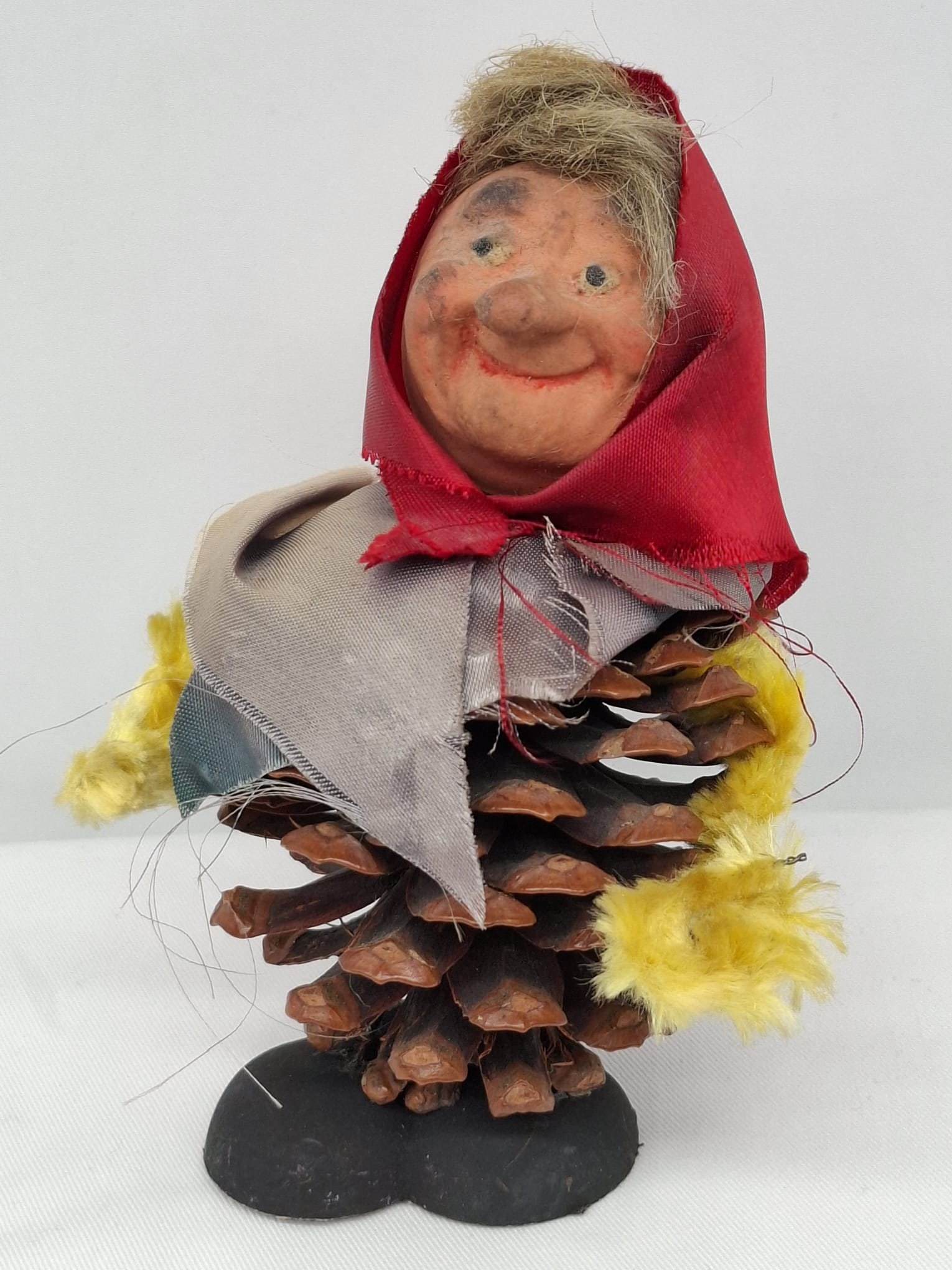 Large Pinecone Witch Figure – Folk Art Holiday Decoration, c. Mid-20th Century (1 of 5)