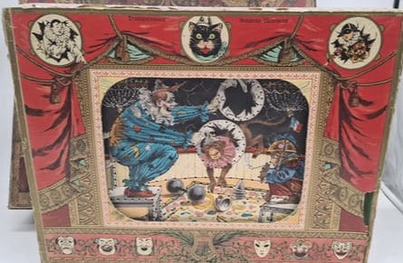 Antique French Mechanical “Ombres Chinoises” Shadow Play Theater with Music Box, Circa 1870 (1 of 6)
