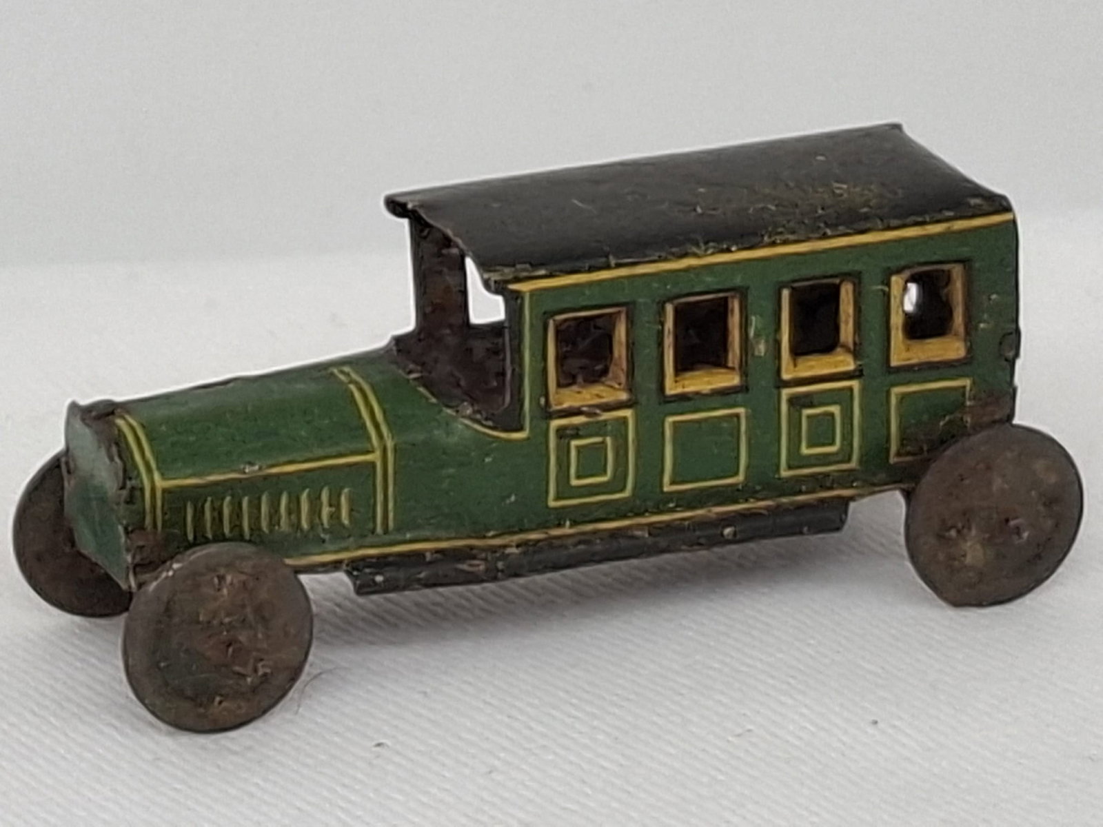Antique Tin Penny Toy Sedan, Likely German, Circa 1920 (1 of 2)