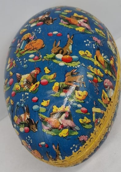 Large Antique German Lithographed Easter Egg Candy Container, Early 20th Century (1 of 5)