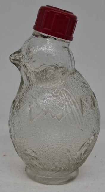 Vintage Glass Easter Bottle chick in Eggshell , Mid-20th Century (1 of 4)