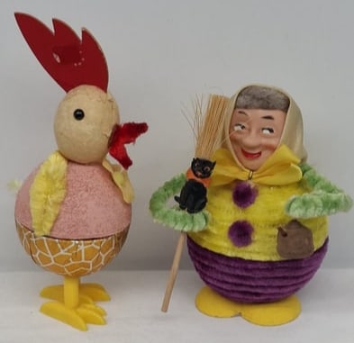 Pair of West German Mid-Century Easter Candy Containers (1 of 4)