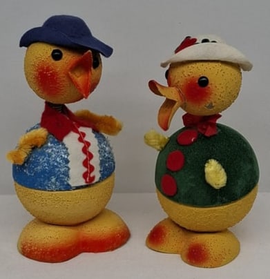 Pair of West German Easter Cardboard Candy Containers, Mid-20th Century (1 of 4)