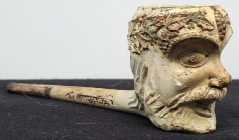 Extremely Rare Victorian Santa Claus Head Clay Pipe, English, Circa 1860 (1 of 8)