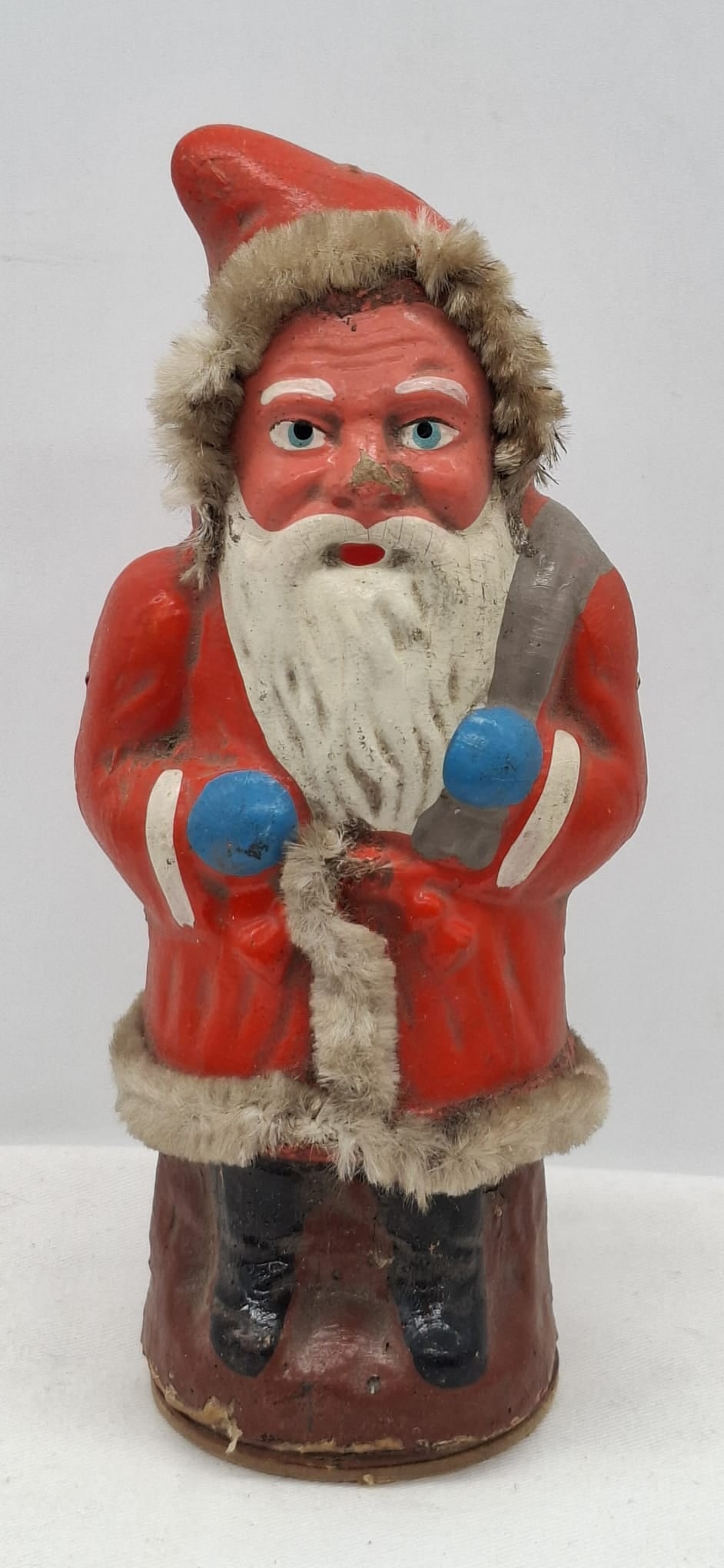 Antique German Belsnickel Santa Claus Cardboard Candy Container, Circa 1910 (1 of 5)
