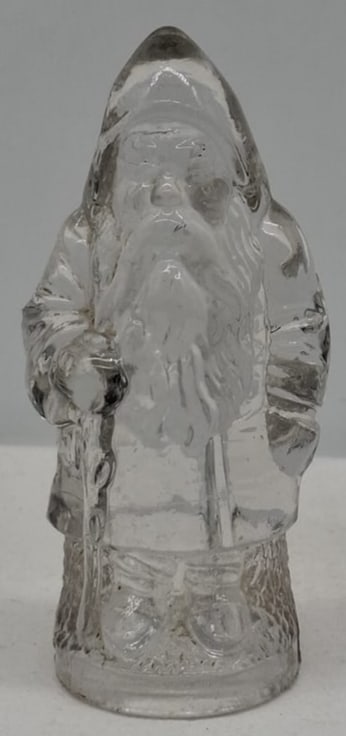 Antique Glass Belsnickel Santa Claus Candy Container, Late 19th / Early 20th Century (1 of 4)