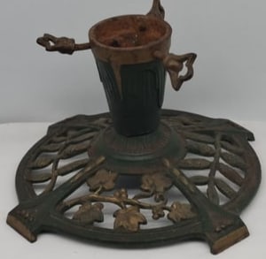 Antique German Cast Iron Christmas Tree Stand with Original Paint, Circa 1900 (1 of 5)