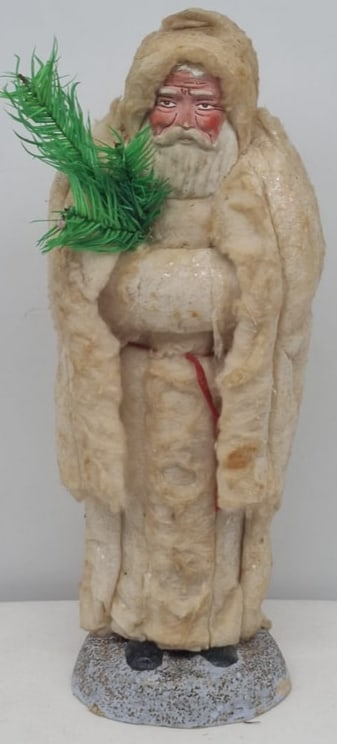 Large Antique German Santa Claus Candy Container with Papier-Mâché Face (1 of 6)