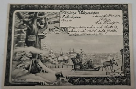Antique German Santa Claus Christmas Postcard, c. 1900, Exceptional Holiday Illustration (1 of 2)