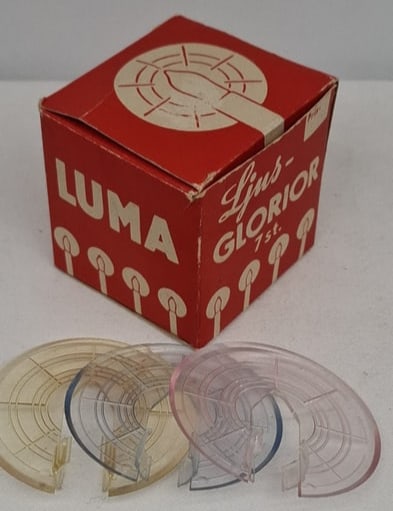 Boxed Set of Six Luma Plastic Christmas Light Halos – 1950s/60s (1 of 3)
