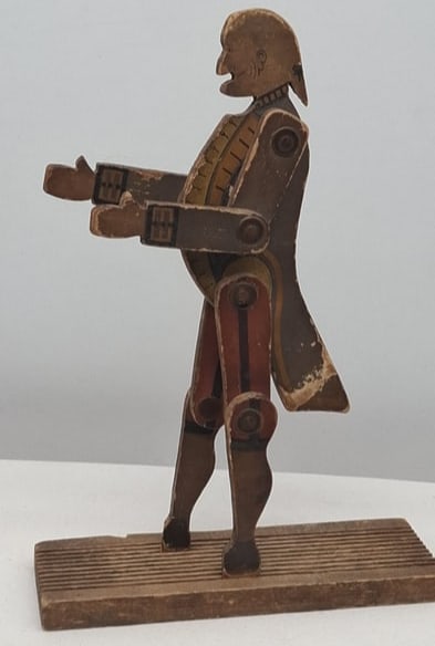 Crandall’s “Hero of ’76” George Washington Figure with Base, c. 1870s–1880s: A scarce Victorian-era figure from Crandall’s celebrated line of educational and patriotic toys, depicting George Washington as the "Hero of ’76." Dating from the 1870s–1880s, this charming