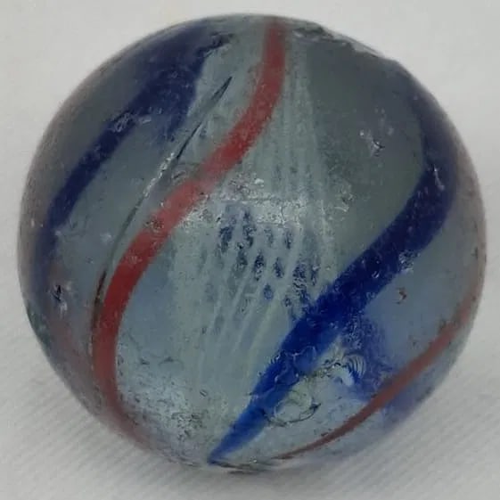 Large Antique German Handmade Marble ~ circa 1900: A very nice lot of Old Handmade Germany Marbles, about 3.4 cm