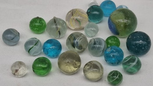 Antique German Handmade Marbles ~: A very nice Old Handmade Germany Marbles, about 1 to 2.2 cm