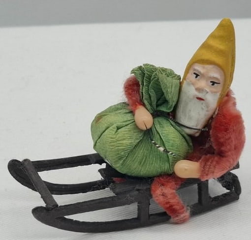 Spun Cotton Elf / Gnome Papier Mache Head (1 of 3)