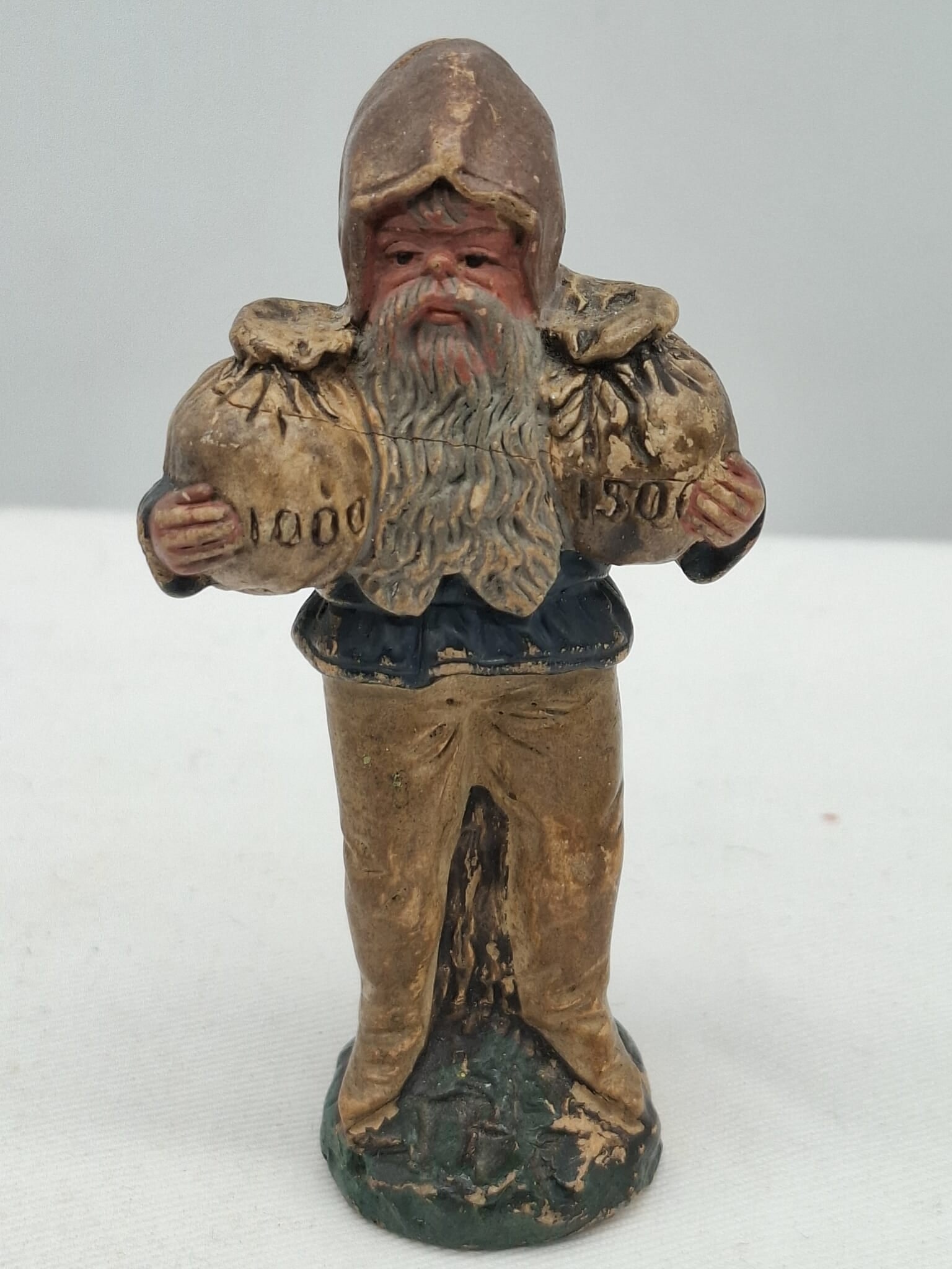 Early Santa Figure: This is a wonderful old Santa Calus figure, he is unmarked, probably German, he is about 3 1/4 inches tall