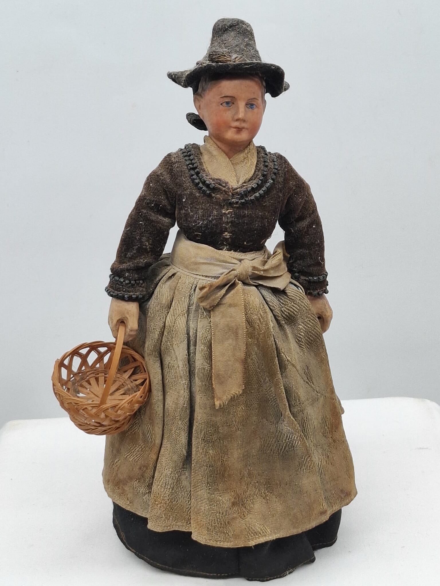 Witch Candy Container - Germany Halloween: This is a lovely old candy container, she is not marked but is probably German, it would benefit from a clean with a soft brush, she is very dusty, it is about inches tall