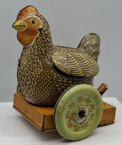 Tin Chicken Push Toy ~ (1 of 7)