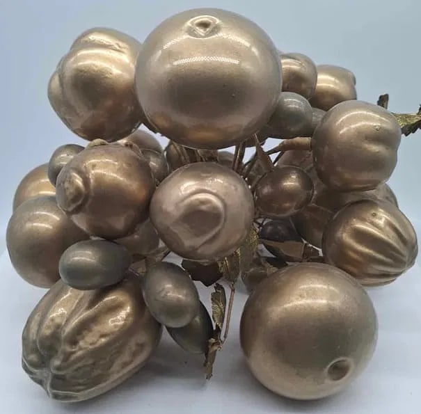 Rare Old German Blown Glass Fruit Ornaments: The Blown Glass Fruit and Grapes that we currently have listed was all found in an Estate in the Hague, I have not seen any others like them, they are thin blown glass like Old Lausha Germany Christma