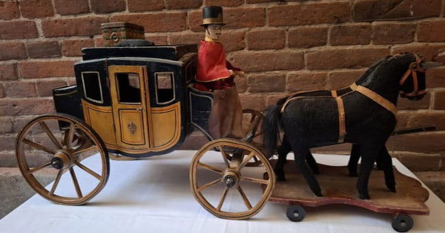 Large Wood Coach Pulled by 2 Platform Horses (1 of 13)