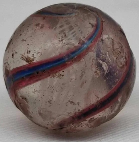 Antique German Handmade Marble ~ circa 1900: Very nice old German Handmade Marble, it is the last part of a one owner collection we are selling, please look at the photos, largest about 2 cm