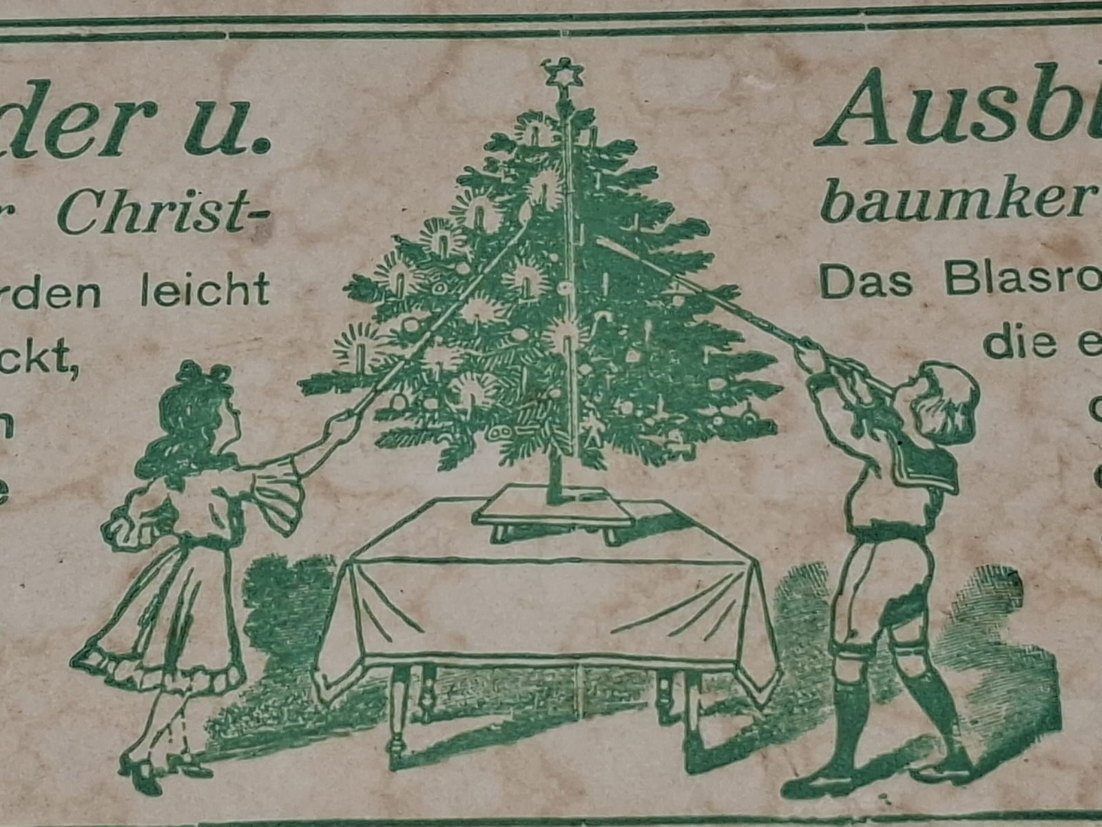Tool Light/Extinguish Feather Tree Candles: this is an interesting old papier mache tubes, they are tapered and fit together end to end, they extend about a meter when all together, you can place a candle in the end and use it to light the cand