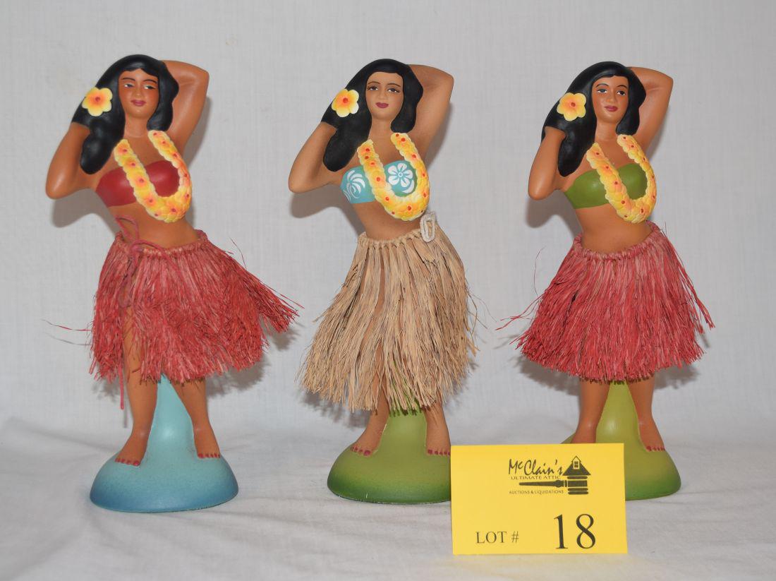 CHALKWARE HULA GIRL FIGURES (1 of 4)