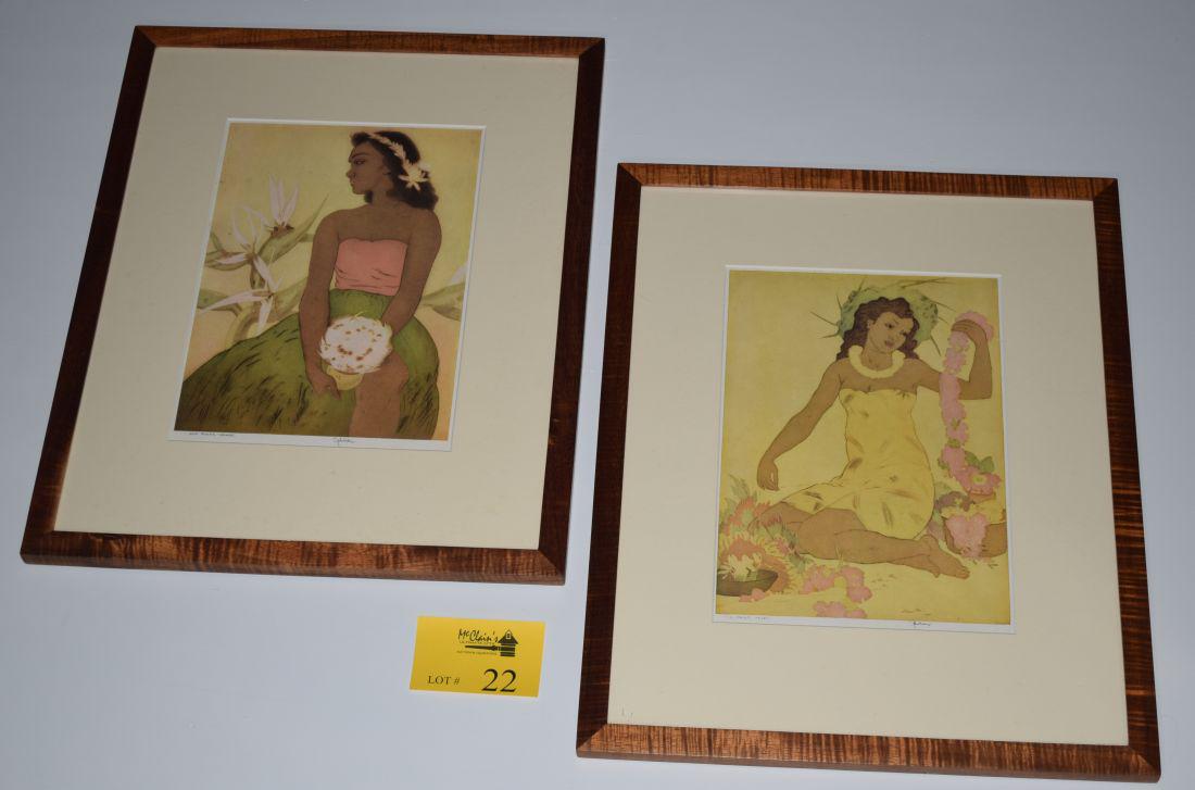 JOHN KELLY KOA FRAMED 1954 ROYAL HAWAIIAN MENUS (1 of 6)