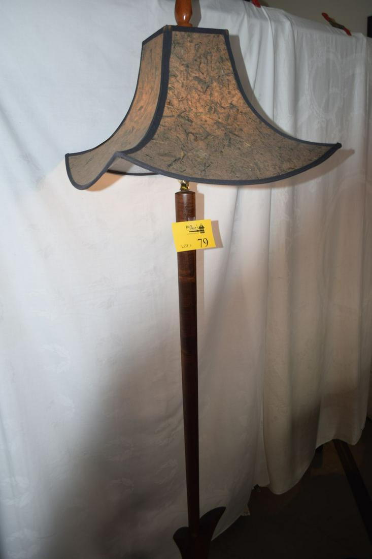 KOA FLOOR LAMP, FREE FORM BASE & MULBERRY PAPER SHADE: KOA FLOOR LAMP W/FREE FORM BASE & MULBERRY PAPER SHADE
