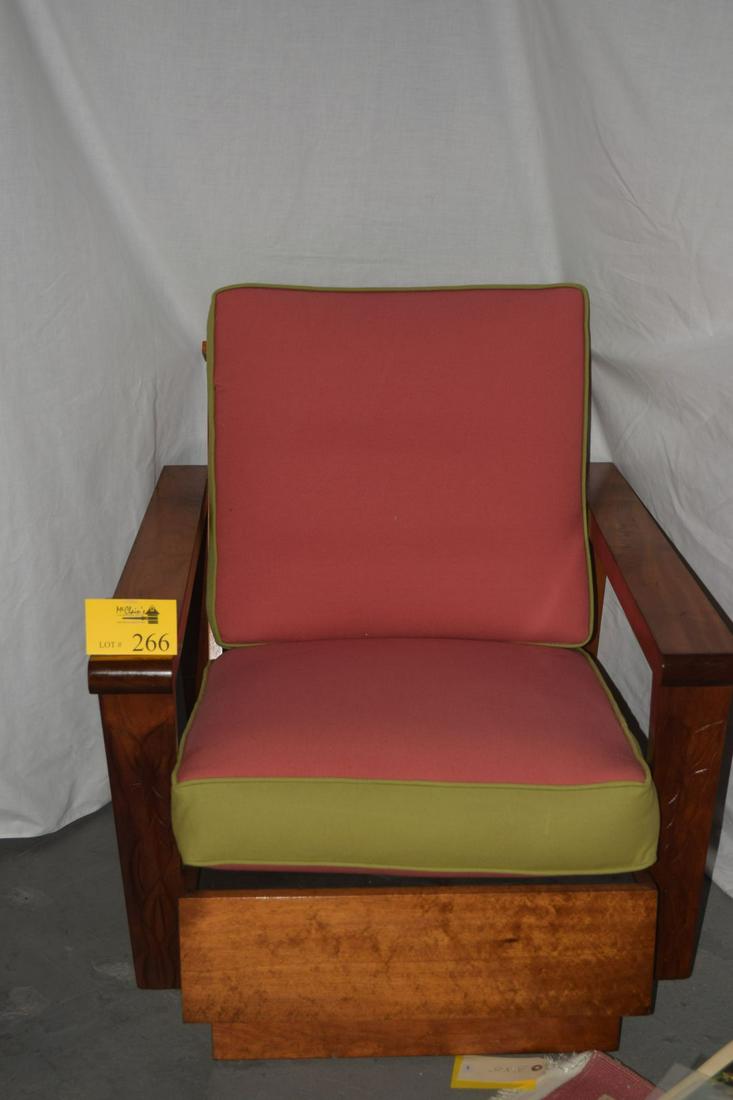 KOA ARM CHAIR, APE CARVING, ORIGINAL BOX SPRING INSERT (1 of 3)