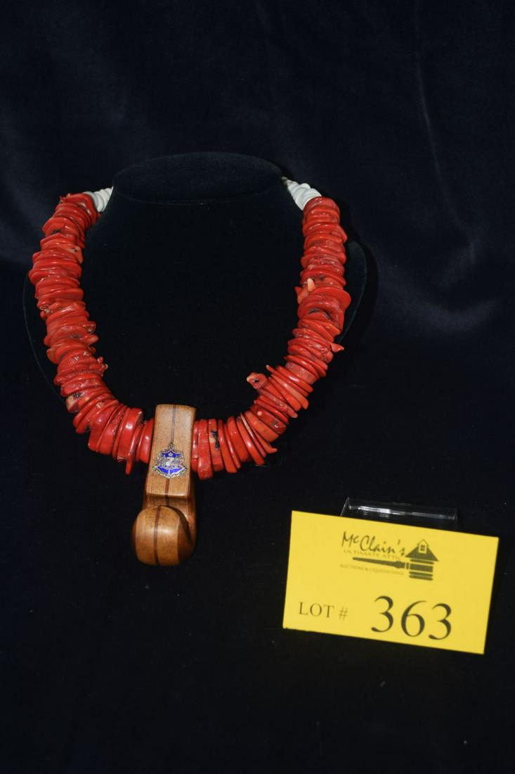 HAWAIIAN CORAL SHELL & PALAOA NECKLACE (1 of 3)