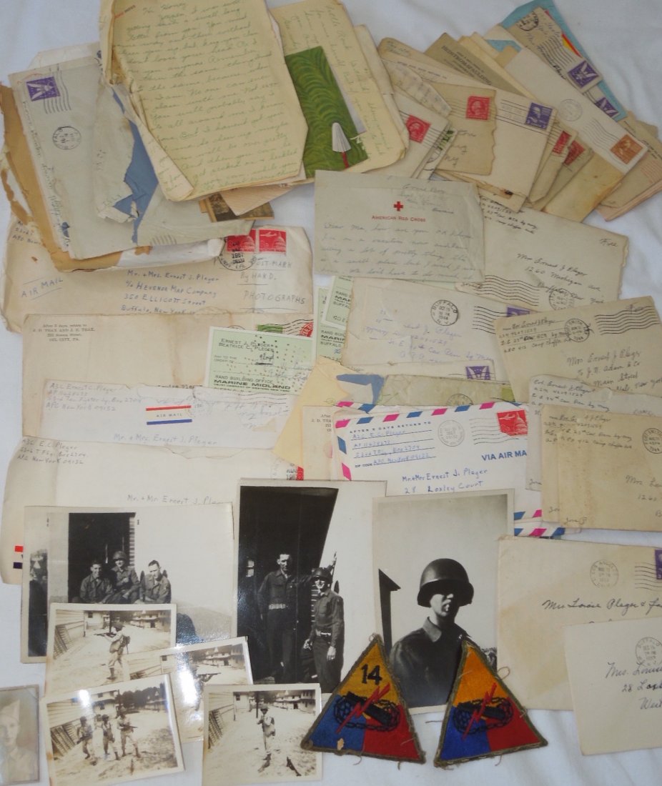 WWII Vietnam Father Son Armored Letter Group: Letter from a father who served in the 23rd Cavalry Reconaissance Squadron in Europe during WWII, and what we believe to be his son who was a US Air Force Airman in the late 1960's during the Vietnam 